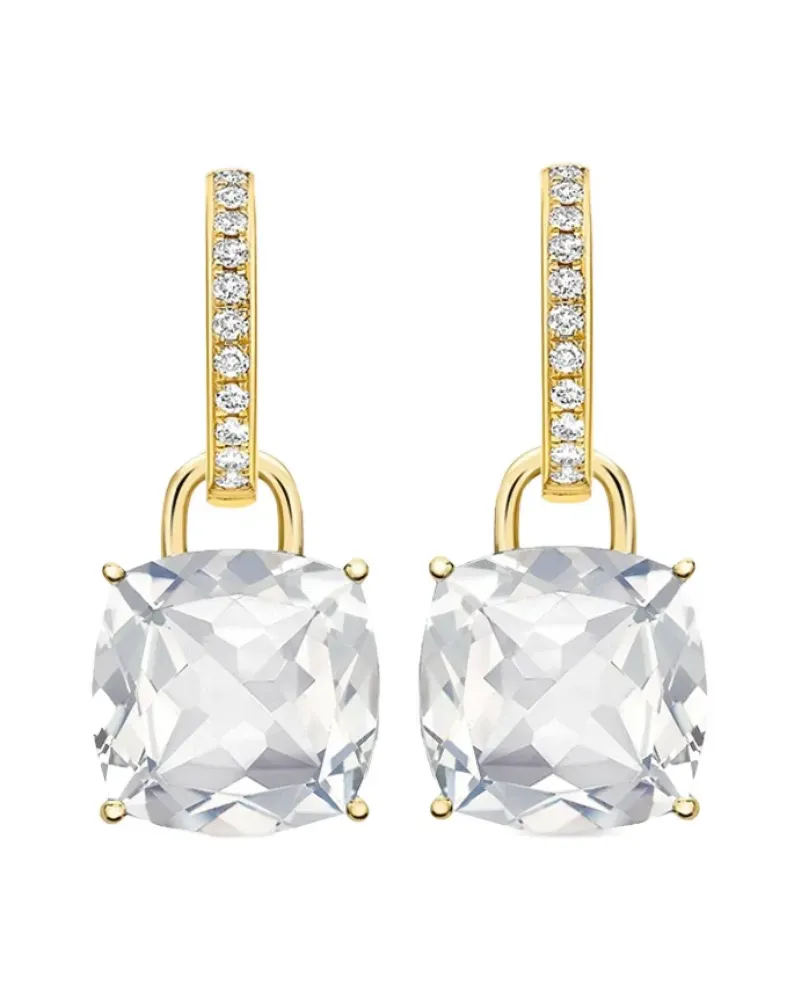 Kiki McDonough 18kt Gelbgold-Hängeohrringe mit Diamanten Gold