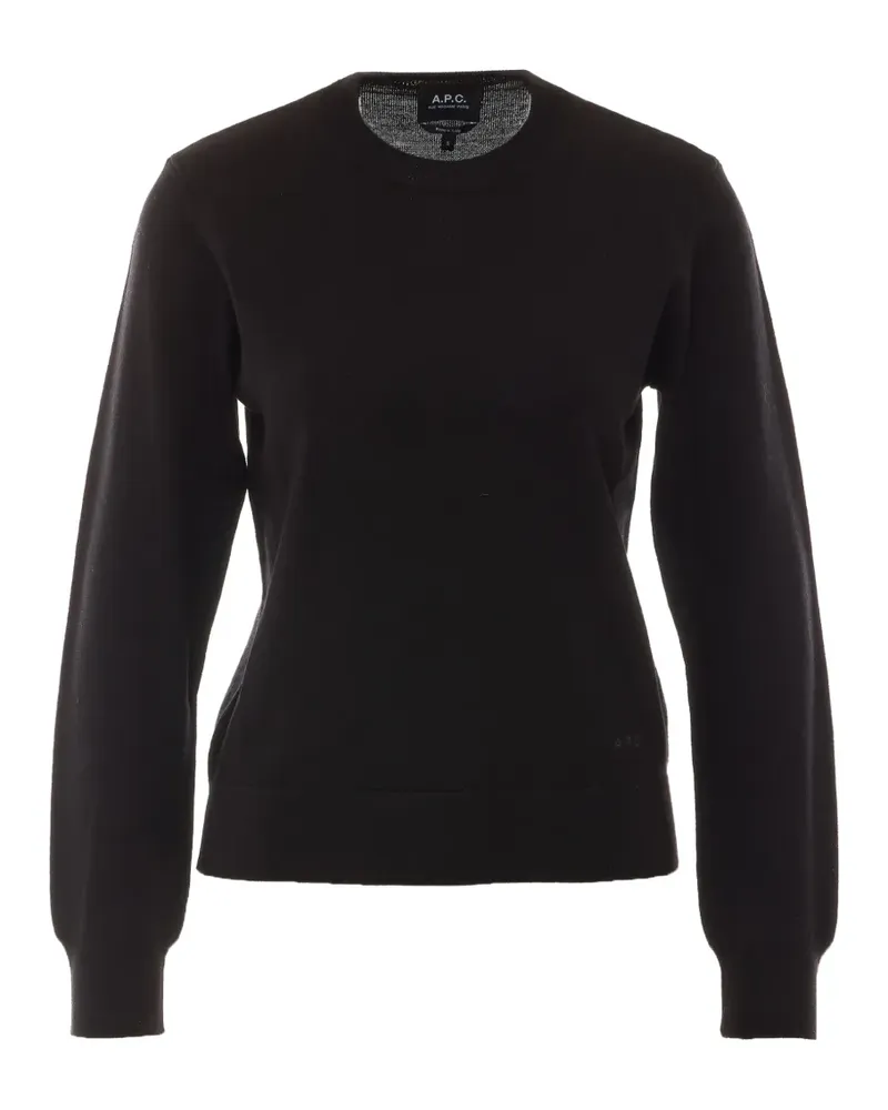 A.P.C. Philomena Pullover mit Logo - Schwarz Schwarz