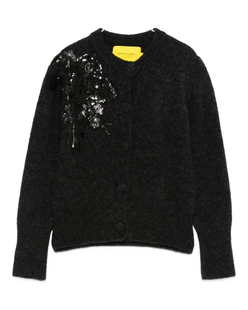 Marques ' Almeida sequin-embellished cardigan - Grau Grau