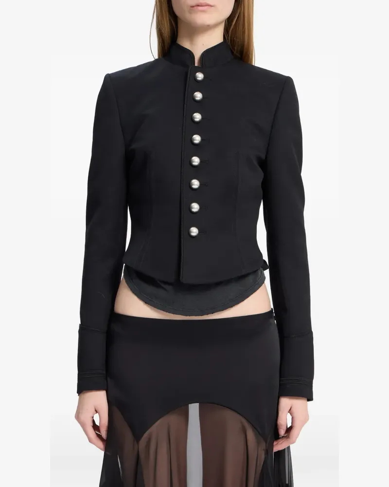 Ann Demeulemeester Schmale Polina Marsina Jacke - Schwarz Schwarz