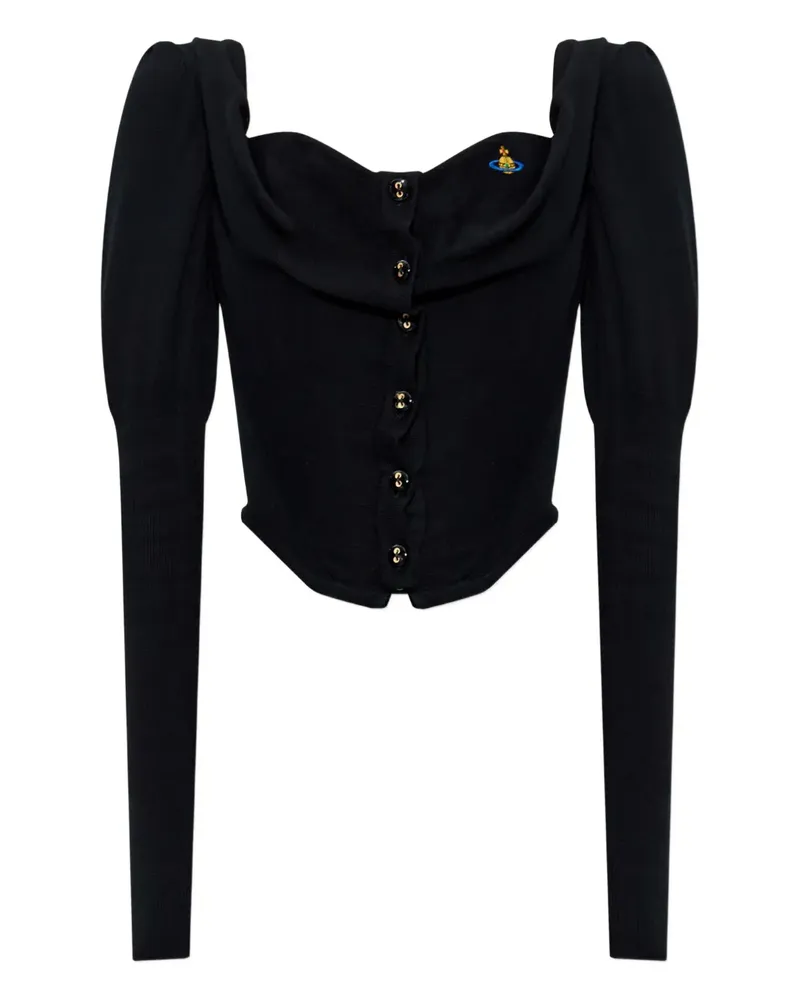 Vivienne Westwood Bea Corsage mit Puffärmeln - Schwarz Schwarz