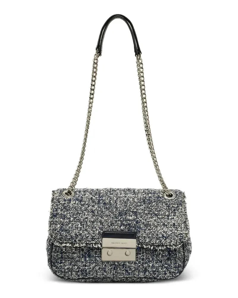 Michael Kors Sloan Tweed-Schultertasche - Blau Blau
