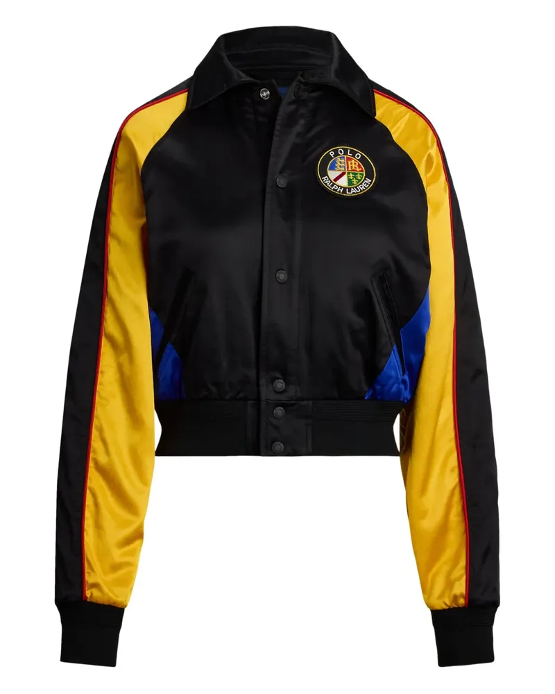 Ralph Lauren Bomberjacke aus Satin - Schwarz Schwarz