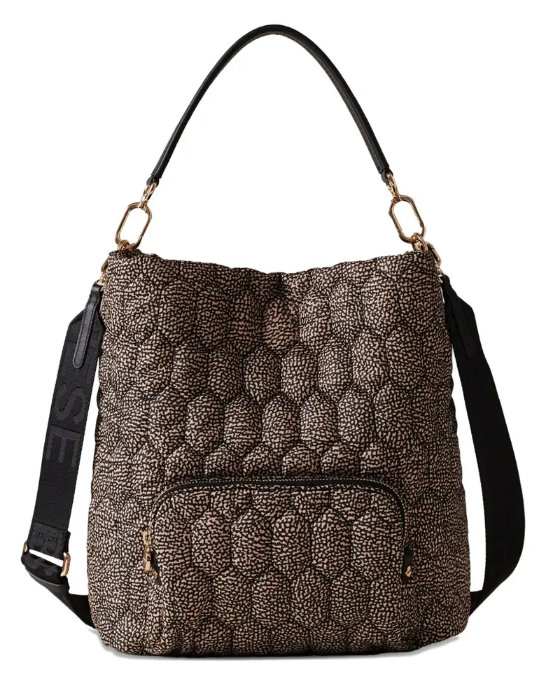 Borbonese medium Honey shoulder bag - Braun Braun