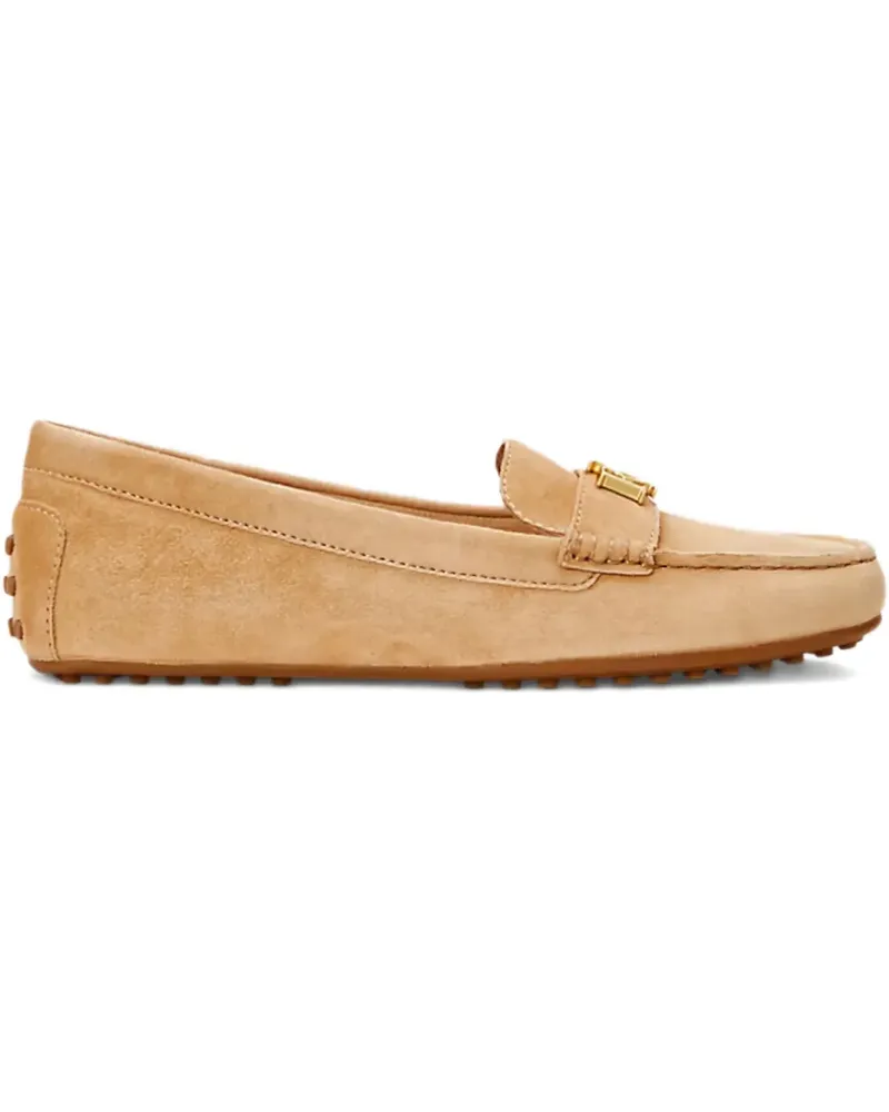 Ralph Lauren Barnsbury logo-plaque loafers - Nude Nude