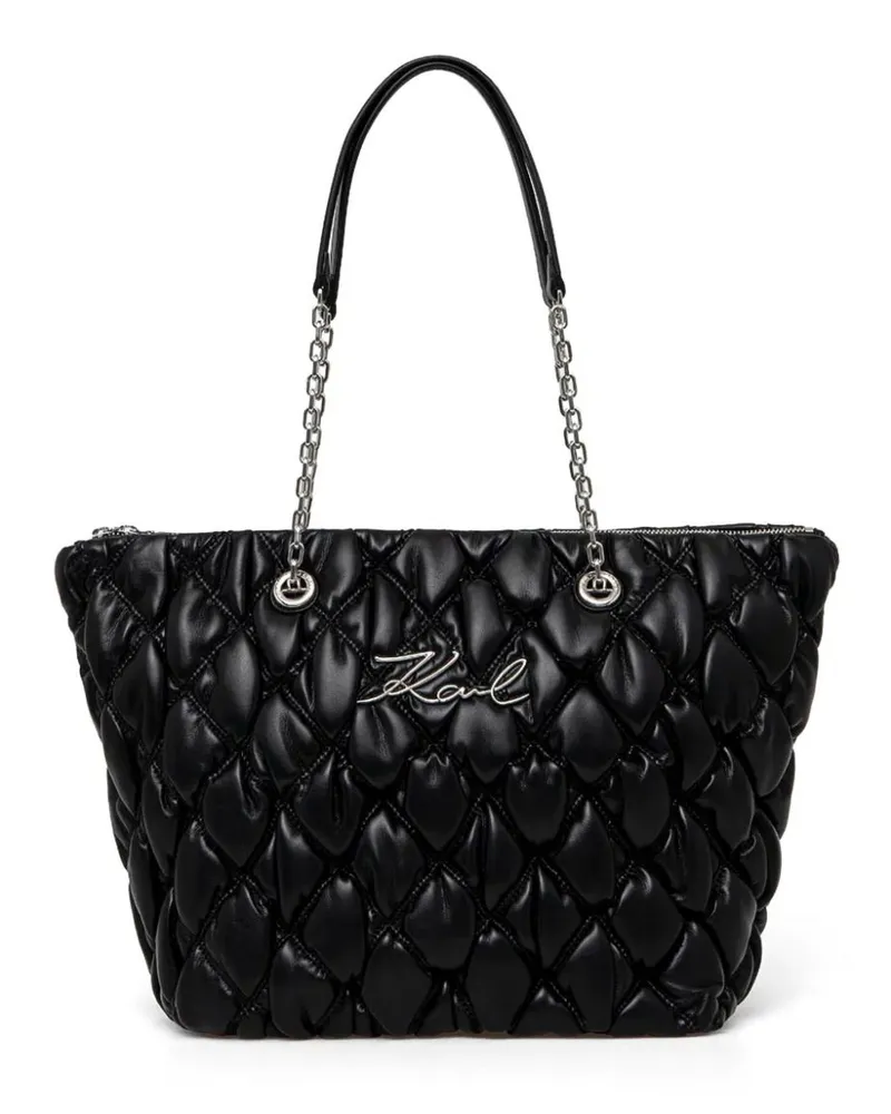 Karl Lagerfeld K/Signatur Kuilt Tote Bag - Schwarz Schwarz