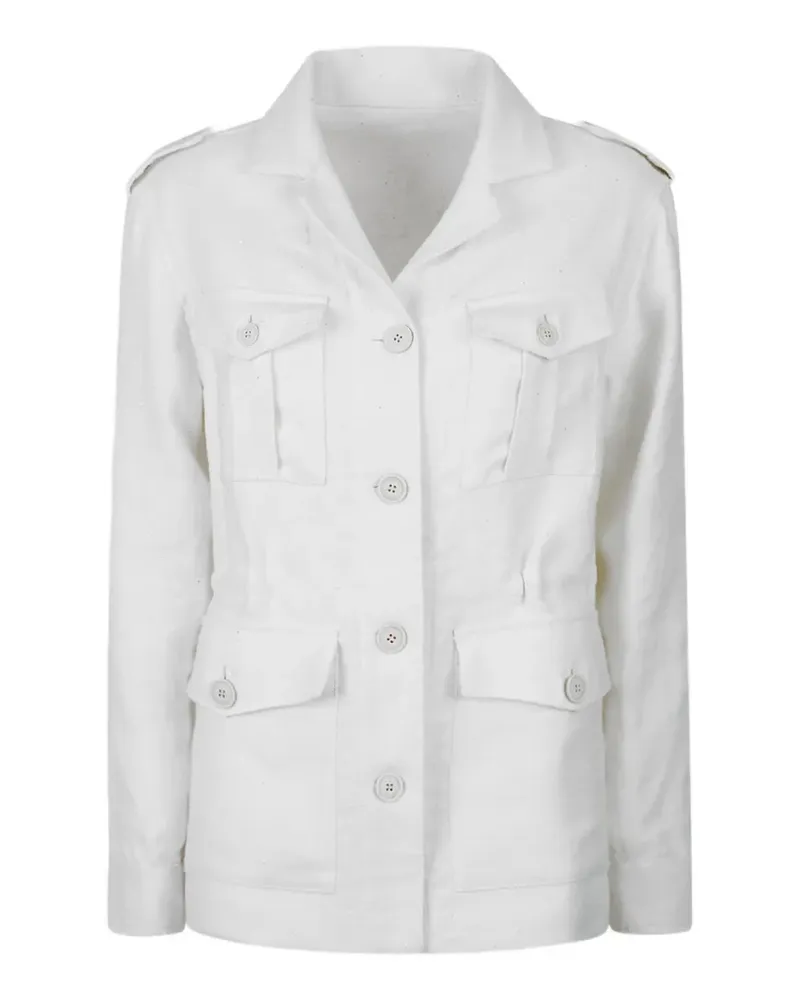 Eleventy sequin-embellished fitted jacket - Weiß Weiß