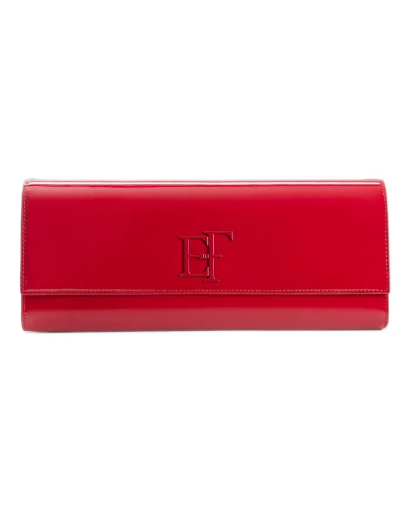 Elisabetta Franchi patent-leather clutch bag - Rot Rot