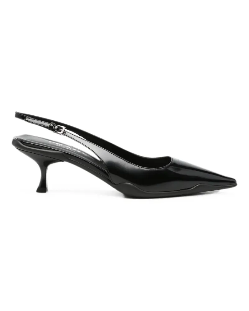 Prada Spitze Slingback-Pumps - Schwarz Schwarz