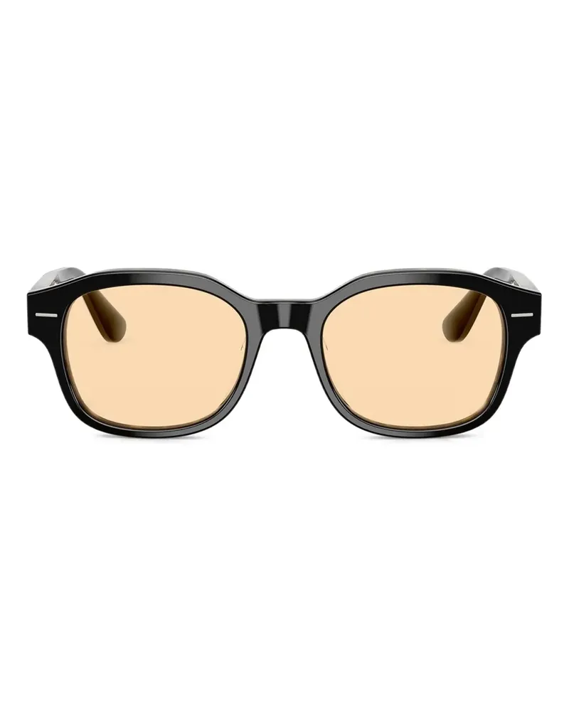 Brunello Cucinelli Sonnenbrille mit eckigem Gestell - Schwarz Schwarz