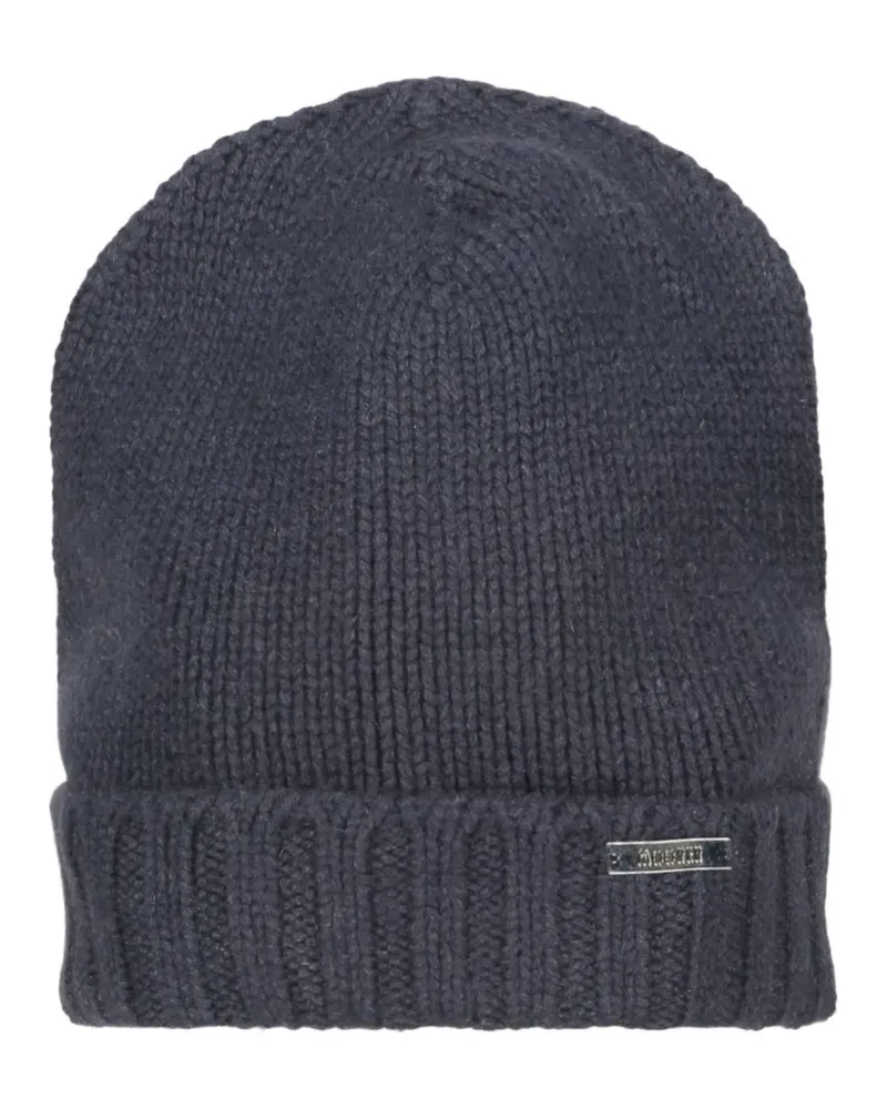 MOORER Vetta ribbed-knit beanie hat - Blau Blau