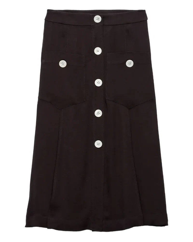 Prada Rock aus Satin - Schwarz Schwarz