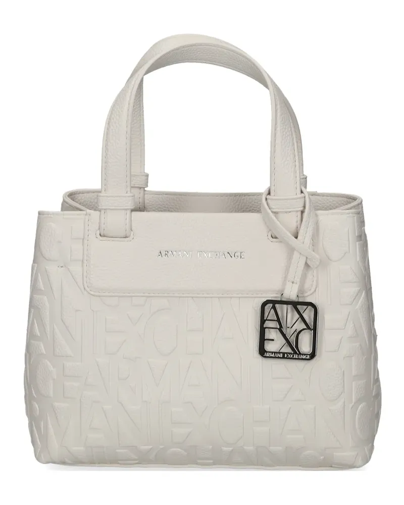 Armani Exchange embossed-logo tote bag - Nude Nude