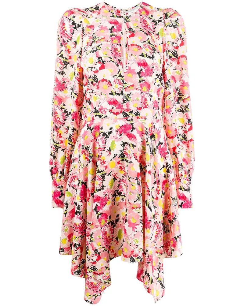 Stella McCartney Asymmetrisches Kleid mit Blumen-Print - Rosa Rosa