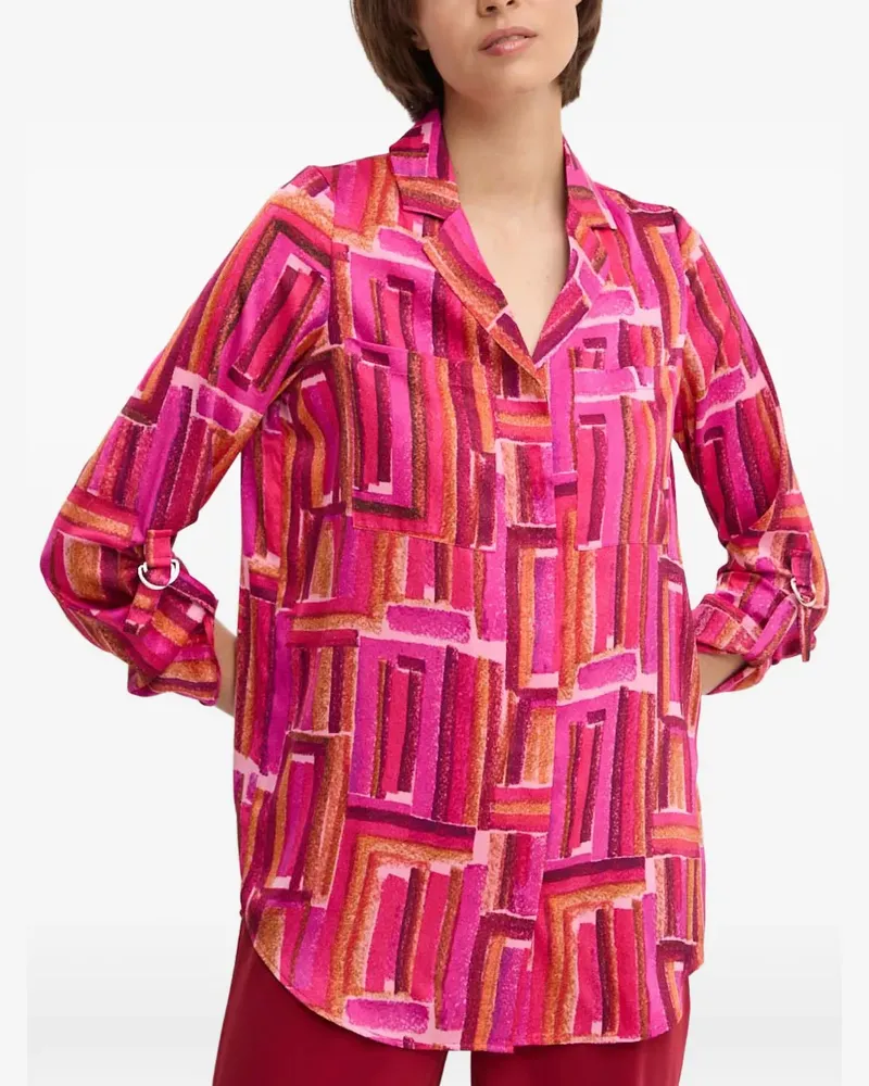 Joseph Ribkoff geometric-print top - Rosa Rosa