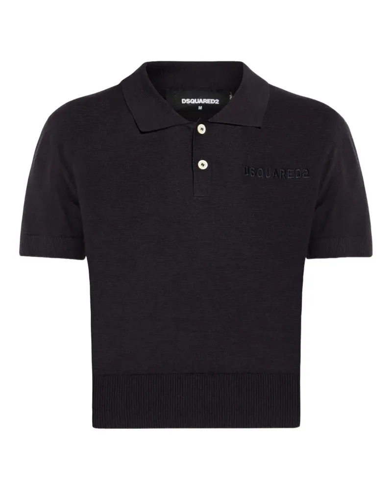 Dsquared2 buttoned polo shirt - Schwarz Schwarz