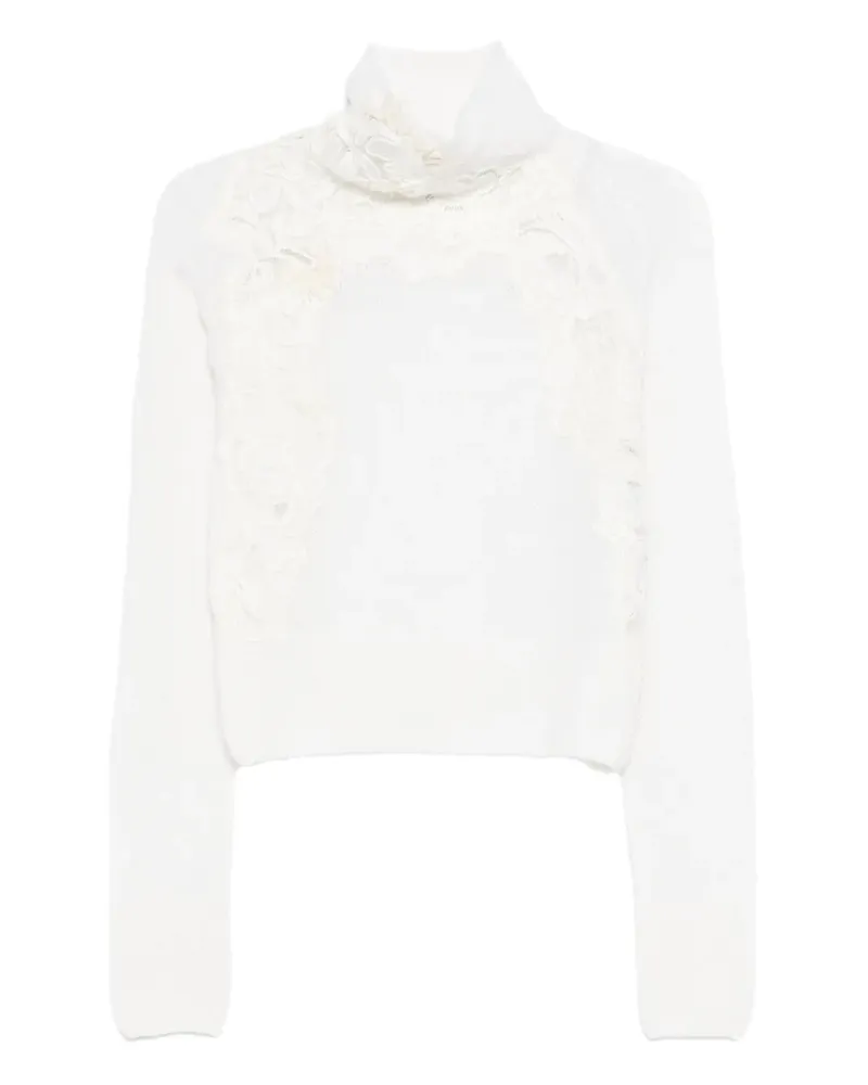 Ermanno Scervino Rollkragenpullover mit Spitzendetail - Nude Nude