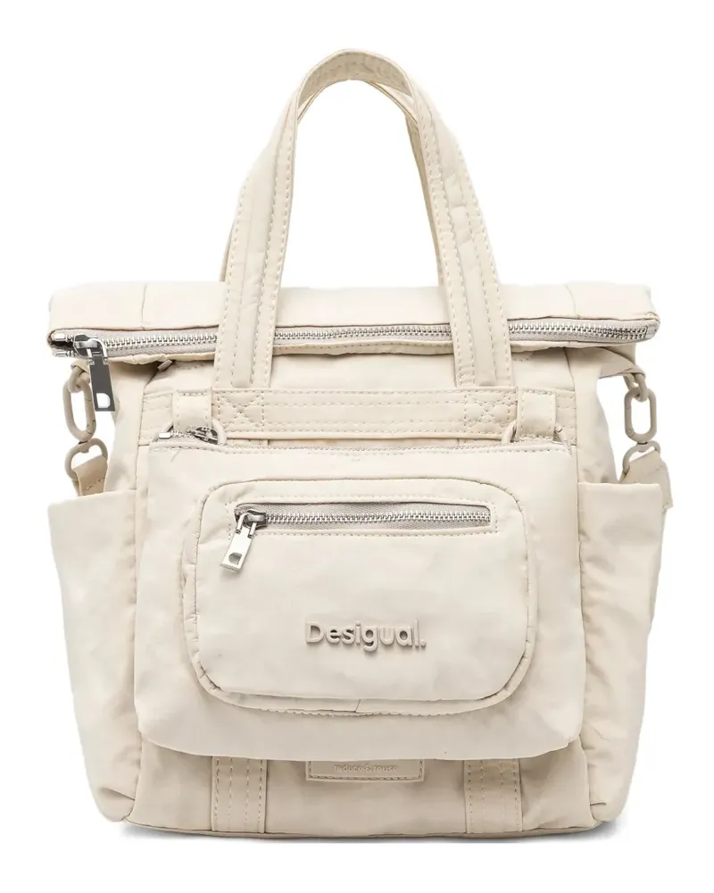 Desigual Voyager Rucksack mit Reißverschluss - Weiß Weiß