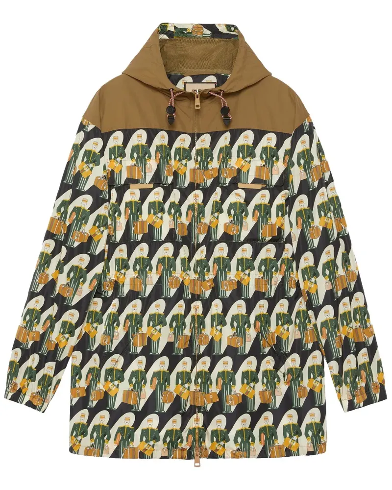 Gucci Jacke mit Porter-Print - Schwarz Schwarz