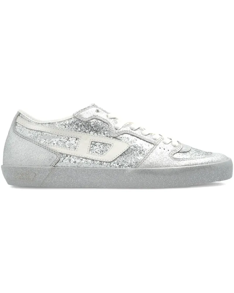 Diesel S-Leroji-D1 Sneakers mit Glitter-Einsätzen - Silber Silber
