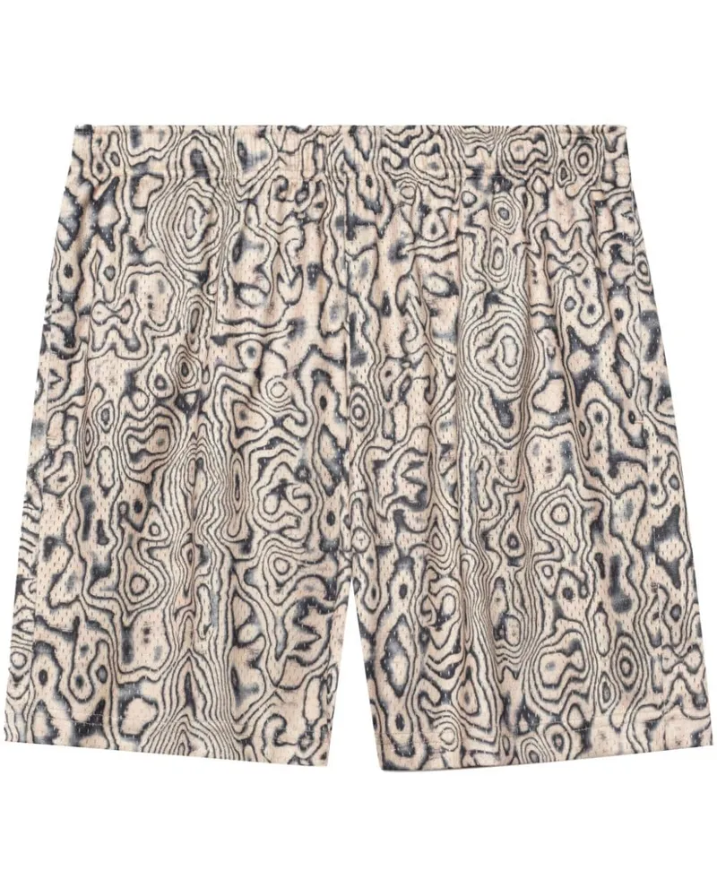 John Elliott + Co Practice Shorts mit grafischem Print Nude