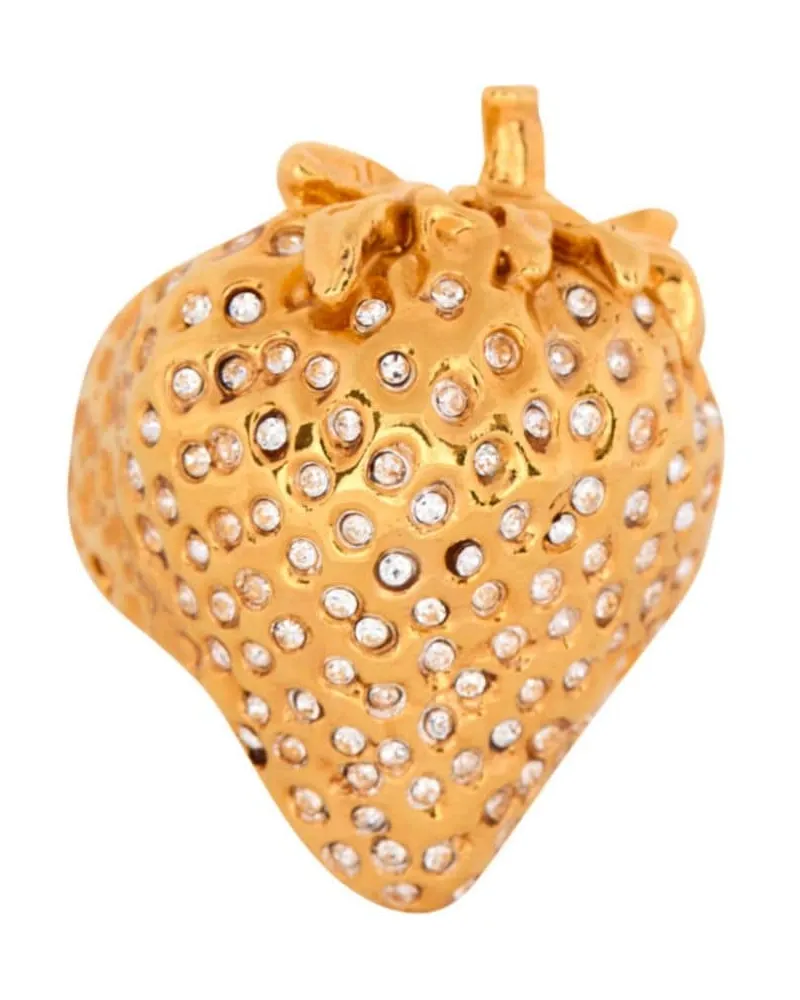 Balmain Strawberry Ring mit Strass - Gold Gold