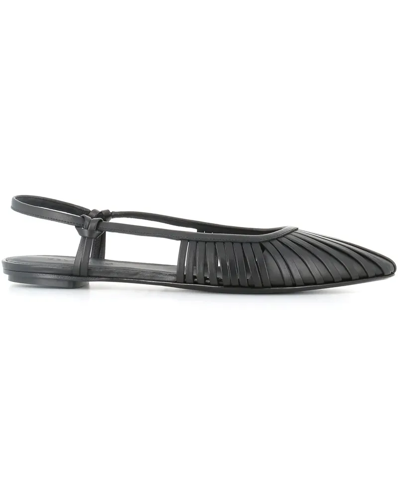 Roberto del Carlo Ballerinas aus Leder - Schwarz Schwarz