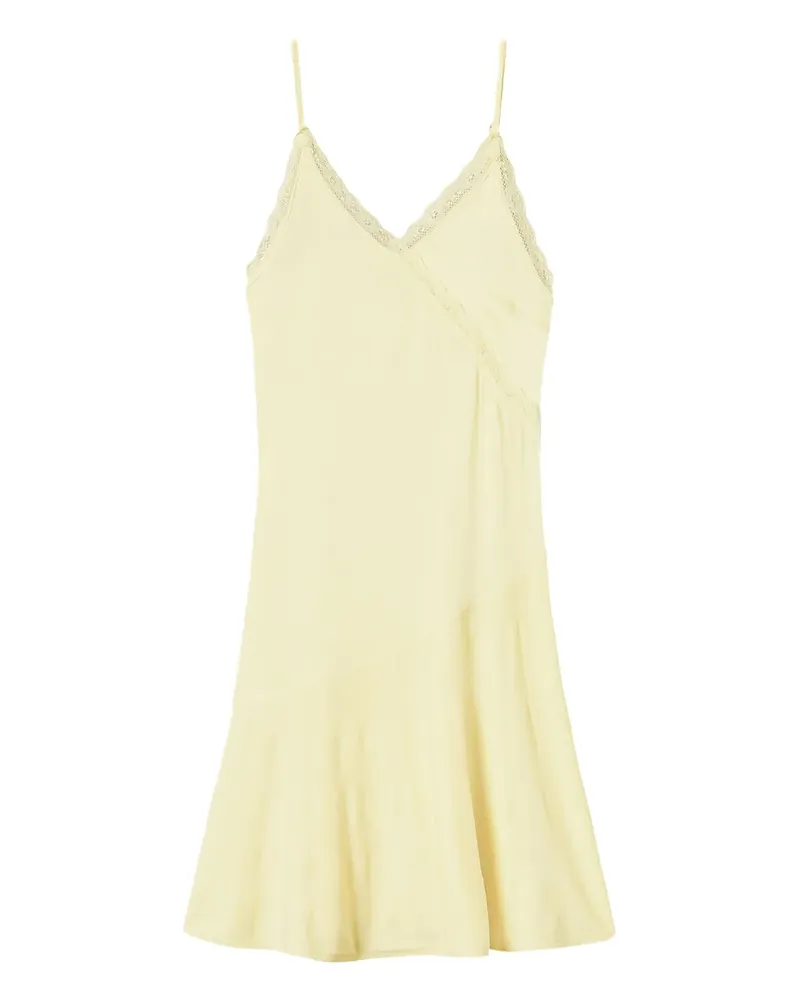 Twin-Set Camisole-Kleid mit Spitzenborten - Gelb Gelb