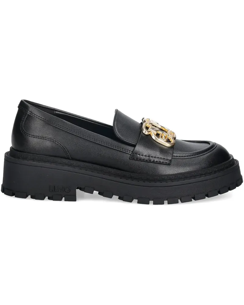 Liu Jo chain-detailed loafer - Schwarz Schwarz