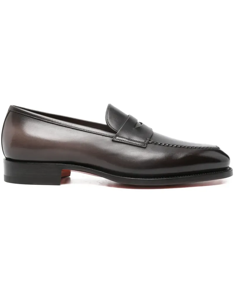 Santoni Klassische Penny-Loafer - Braun Braun