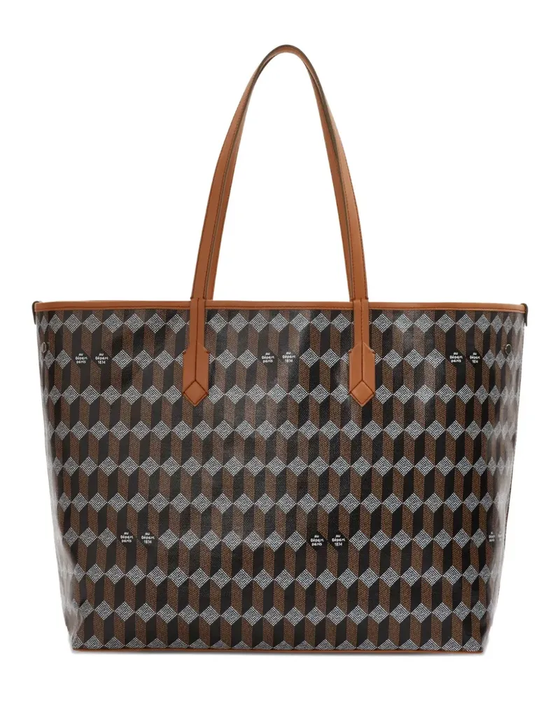 AU DÉPART Handtasche mit geometrischem Muster - Braun Braun