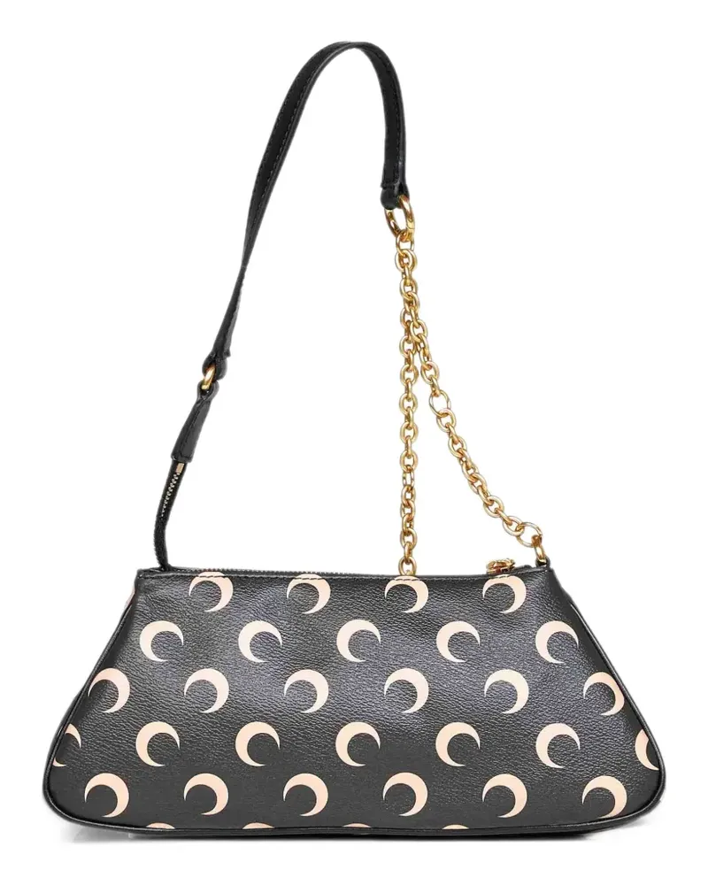 Marine Serre Moon canvas Core small clutch bag - Schwarz Schwarz