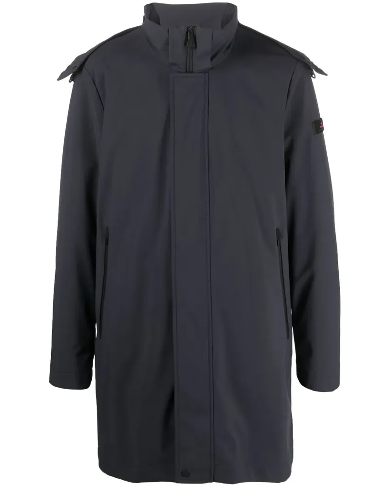 Peuterey Kapuzenparka mit Logo-Patch - Blau Blau