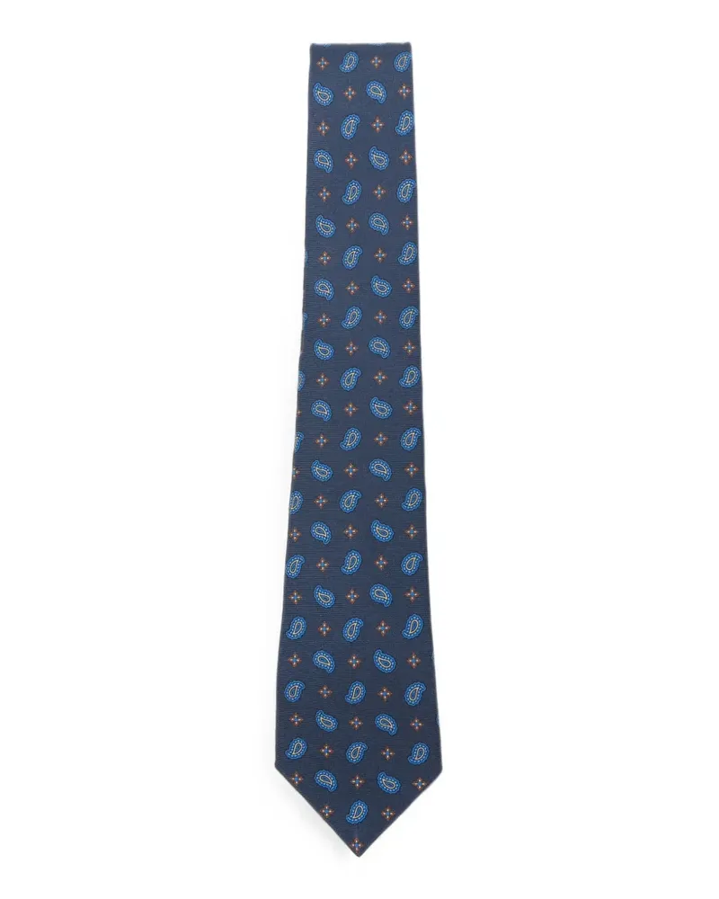 Kiton Krawatte mit Paisleymuster - Blau Blau
