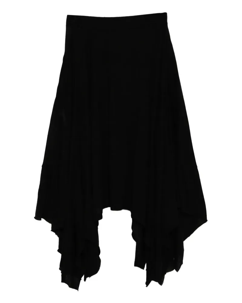 Yohji Yamamoto Asymmetrischer Rock - Schwarz Schwarz