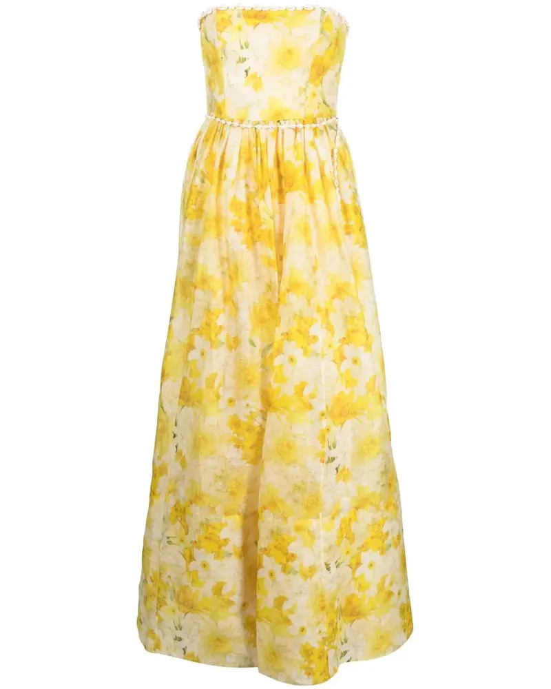 Zimmermann Wonderland Abendkleid - Gelb Gelb