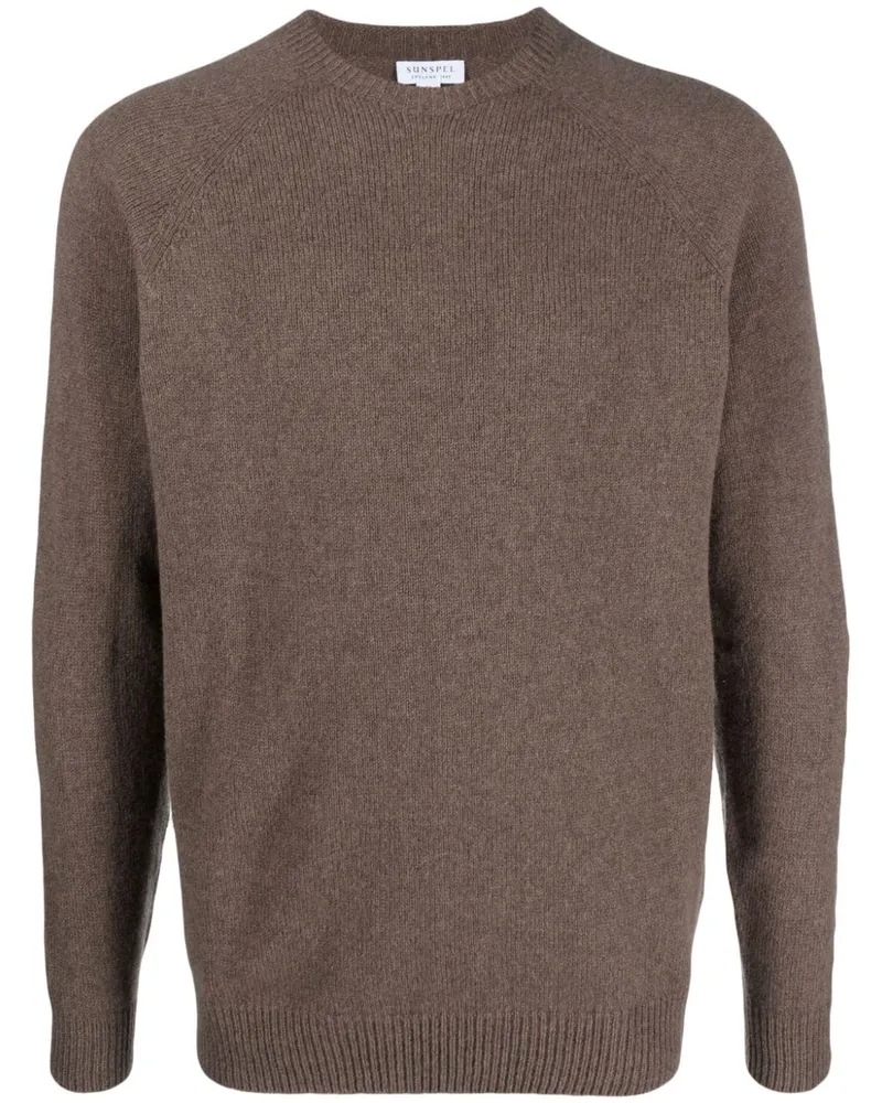 Sunspel Pullover mit rundem Ausschnitt - Braun Braun