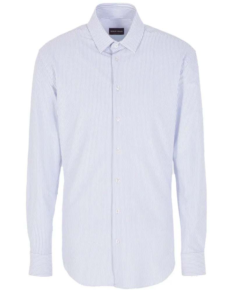 Giorgio Armani Gestreiftes Hemd - Blau Blau