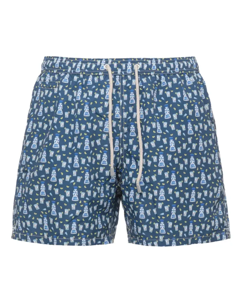 MC2 Saint Barth graphic-print drawstring swim shorts - Blau Blau