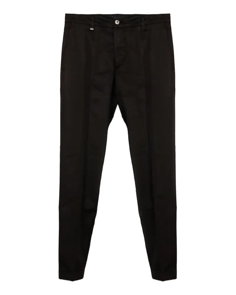 Fay pressed-crease slim-fit cotton trousers - Braun Braun