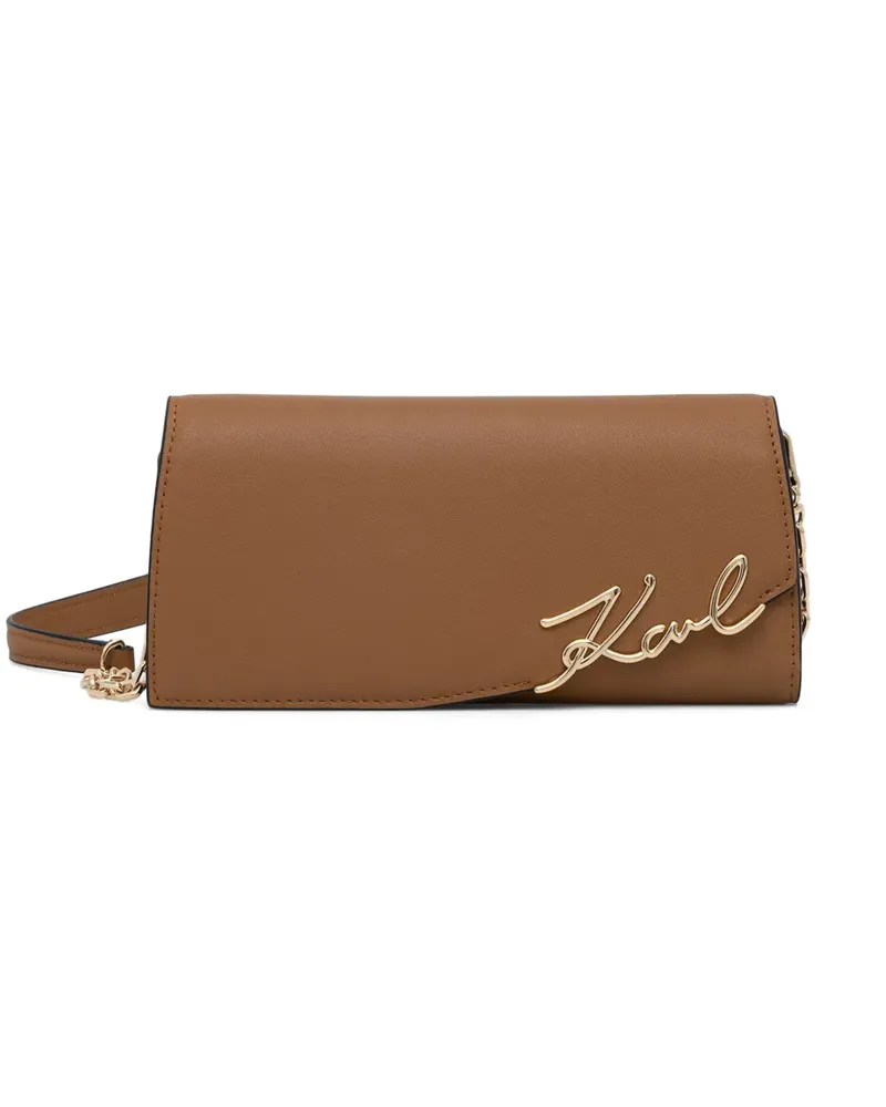Karl Lagerfeld Karl Signature cross body bag - Braun Braun