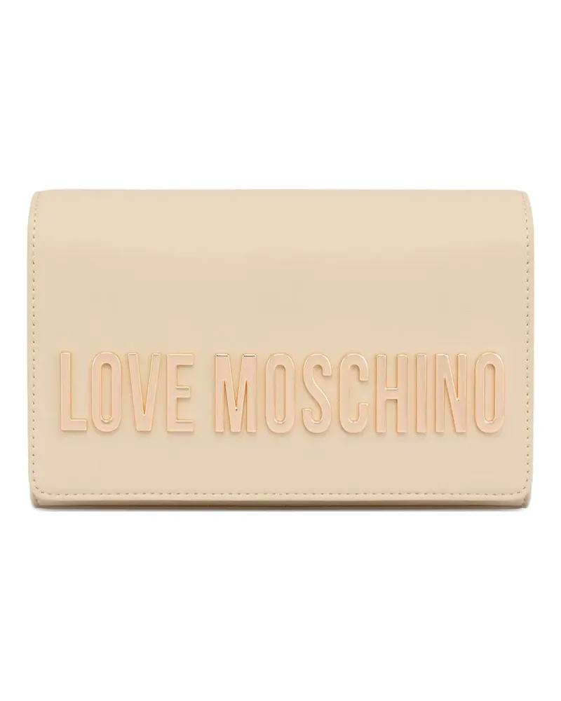 Moschino Schultertasche mit Kettendetail - Nude Nude