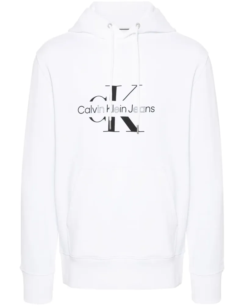 Calvin Klein Hoodie mit Logo-Print - Weiß Weiß