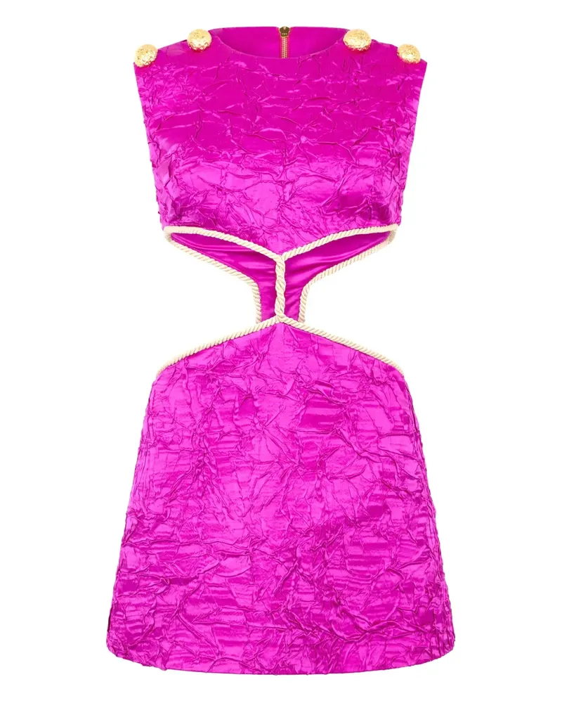 Roberto Cavalli Minikleid in Knitteroptik - Rosa Rosa