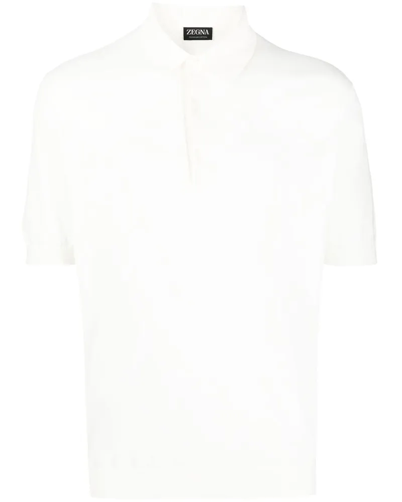 Ermenegildo Zegna Klassisches Poloshirt - Weiß Weiß