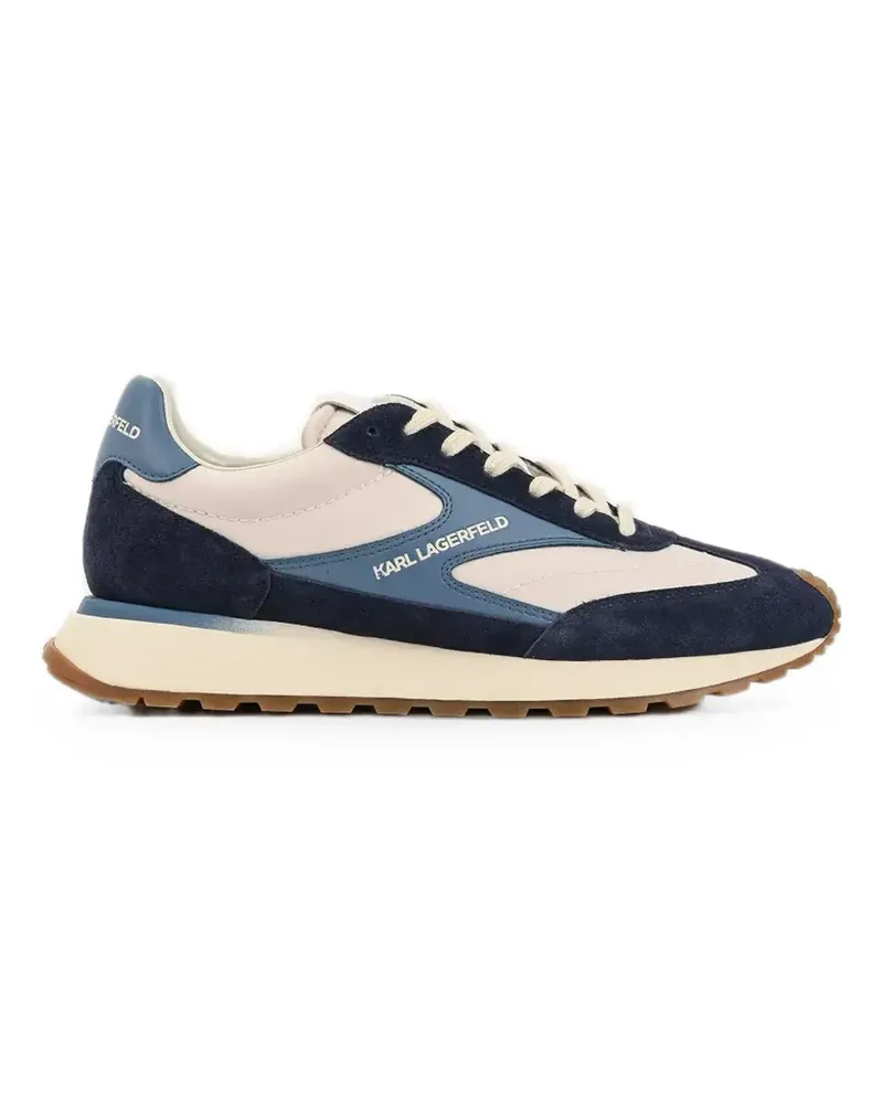 Karl Lagerfeld Kairo panelled suede-trimmed sneakers - Blau Blau