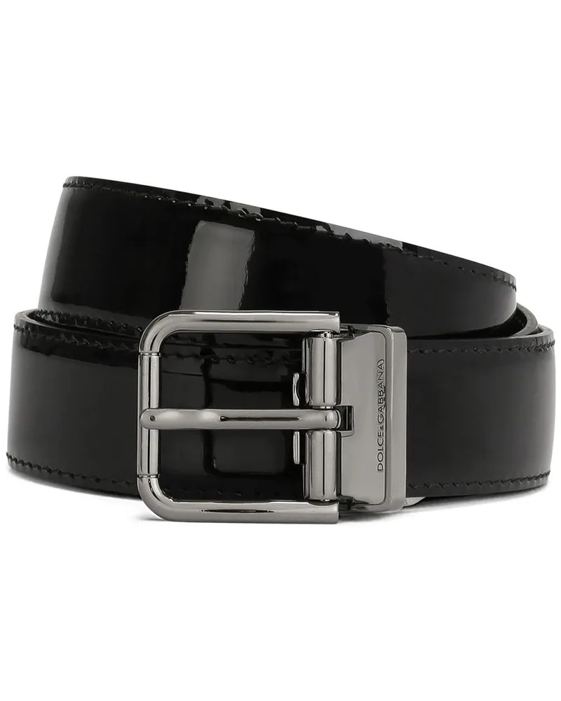 Dolce & Gabbana Schnallengürtel aus Leder - Schwarz Schwarz