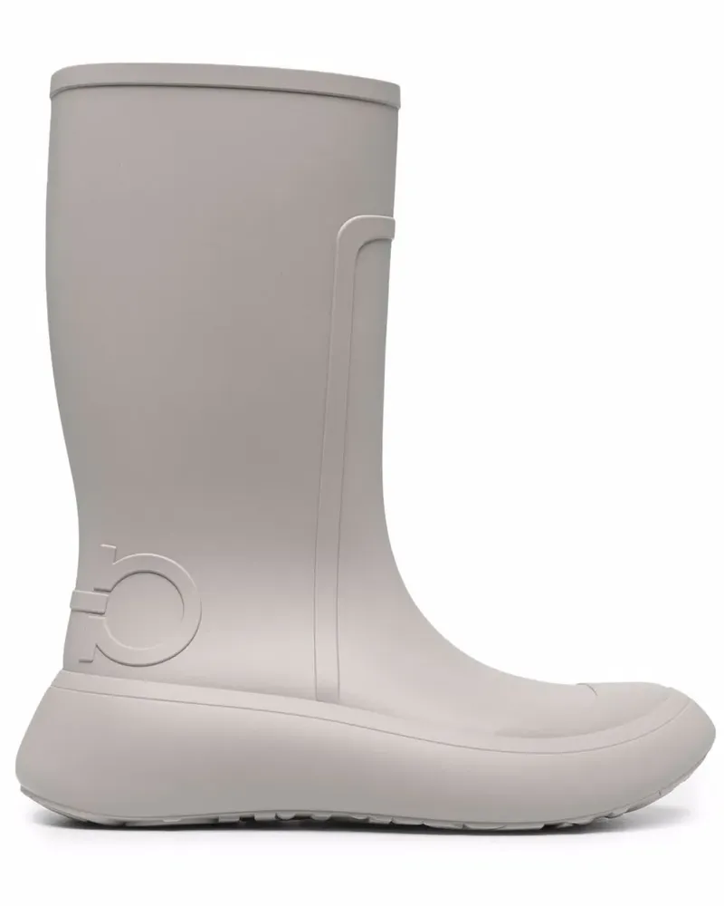 Ferragamo Regenstiefel mit Prägung - Grau Grau