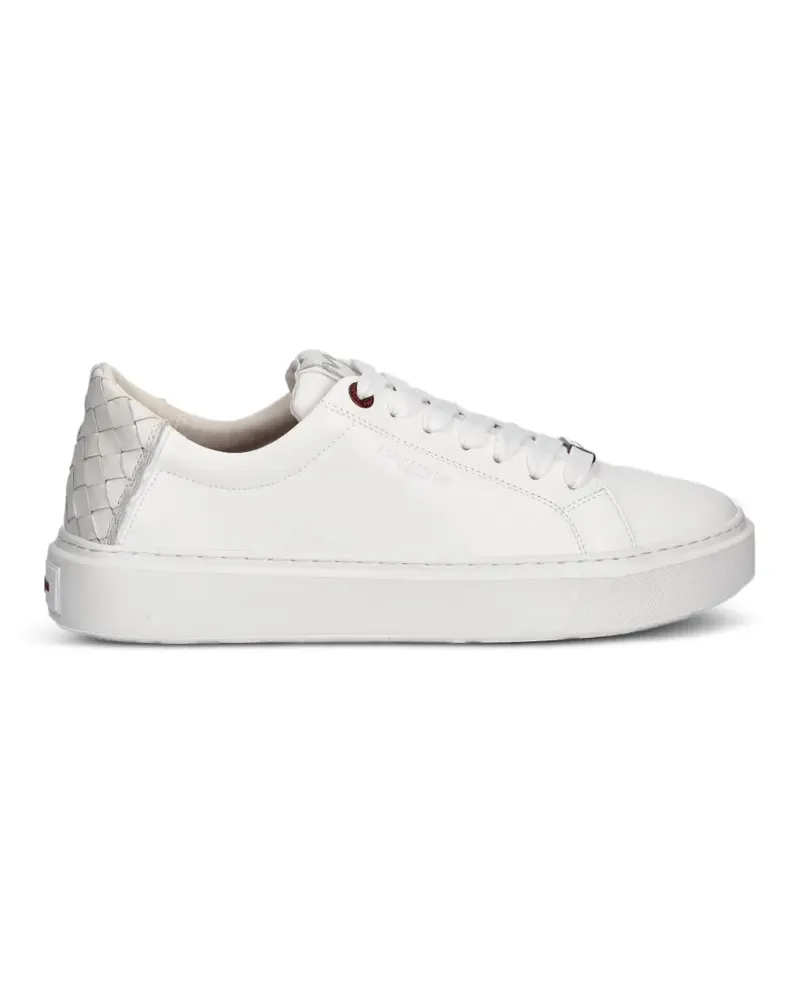 Alexander Smith London woven-detail leather sneakers - Weiß Weiß