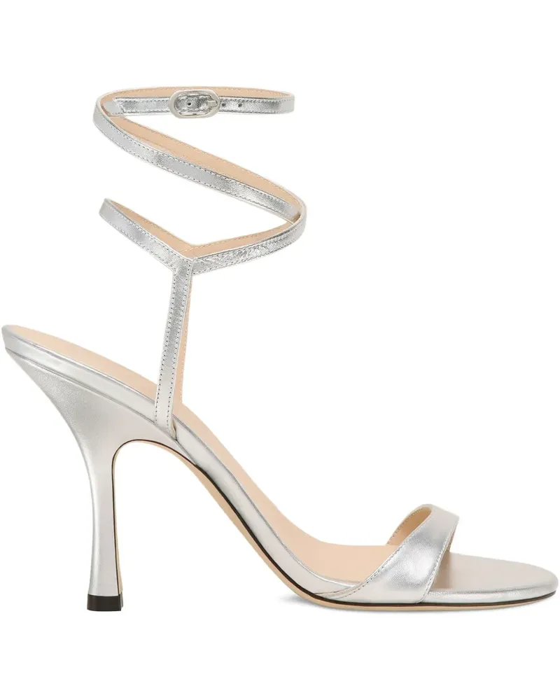 Stuart Weitzman Sandalen im Wickelstil - Silber Silber